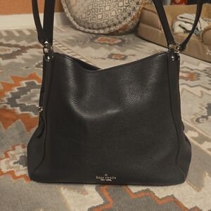 Kate Spade Black Pebbled Leather Shoulder Bag